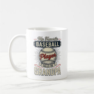 Baseball Grandpa Vintage Engraving Shirt Design_1 コーヒーマグカップ