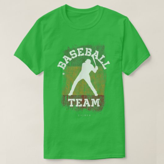 Baseball Guinea Flag Softball Player Baseball Tシャツ (デザイン正面)