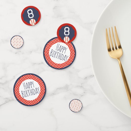 Baseball Happy Birthday Confetti コンフェッティ (グループ)