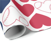 Baseball Heart Wrapping Paper ラッピングペーパー (ロールコーナー)