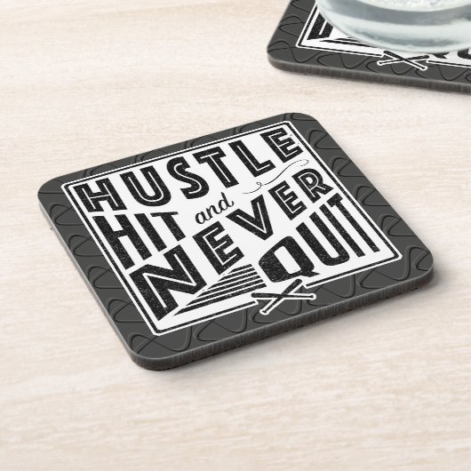Baseball Hustle Hit Never Quit Coaster Set コースター (左側)