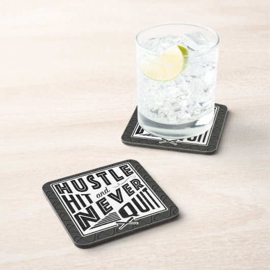 Baseball Hustle Hit Never Quit Coaster Set コースター (右側)