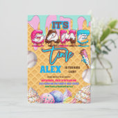 Baseball Ice Ceam Drip Game Time Birthday Party In 招待状 (スタンド正面)
