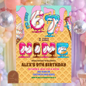 Baseball Ice Ceam Drip Six Seven boy 9th Birt 招待状