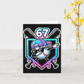 Baseball Ice Cream Drip 67 Player Dabbing Six Seve カード (黄色い花)