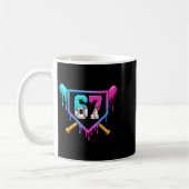 Baseball Ice Cream Drip 67 Six Seven Meme Number 6 コーヒーマグカップ (左)