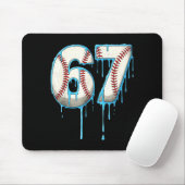 Baseball Ice Cream Drip 67 Six Seven Meme Number 6 マウスパッド (マウス)