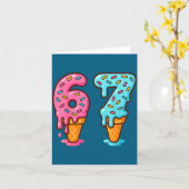 Baseball Ice Cream Drip 6 7 Kids Funny 67 Birthday カード (黄色い花)
