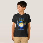 Baseball Ice Cream Drip Dreidel Happy Hanukkah Boy Tシャツ (正面フル)