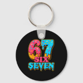 Baseball Ice Cream Drip Number 67 Six Seven Meme C キーホルダー (正面)