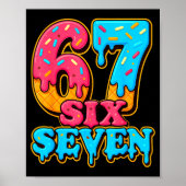 Baseball Ice Cream Drip Number 67 Six Seven Meme C ポスター (正面)