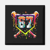 Baseball Ice Cream Drip Number 67 Six Seven Meme C マグネット (正面)