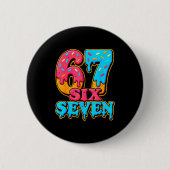 Baseball Ice Cream Drip Number 67 Six Seven Meme C 缶バッジ (正面)