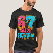 Baseball Ice Cream Drip Number 67 Six Seven Meme C Tシャツ (正面)