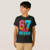 Baseball Ice Cream Drip Number 67 Six Seven Meme C Tシャツ (正面フル)