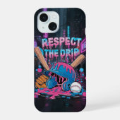 Baseball Ice Cream Drip With Sprinkles Home Plate iPhone 15ケース (裏面)
