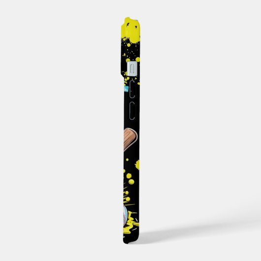 Baseball Ice Cream Drip With Sprinkles Home Plate iPhone 15ケース (左側面)