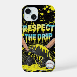 Baseball Ice Cream Drip With Sprinkles Home Plate iPhone 15ケース