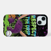 Baseball Ice Cream Drip With Sprinkles Home Plate iPhone 15ケース (裏面横)