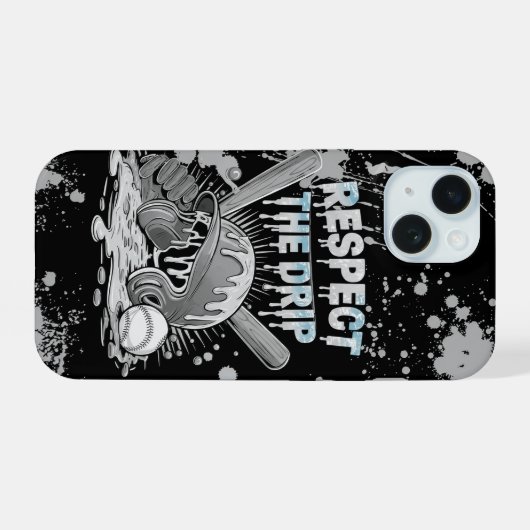 Baseball Ice Cream Drip With Sprinkles Home Plate iPhone 15ケース (裏面横)