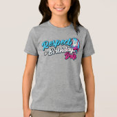 Baseball Ice Cream Respect the Birthday Drip トライブレンドＴシャツ (正面)