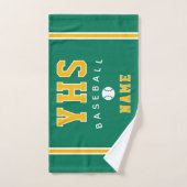Baseball Icon, Custom Name & School, Team Gift ハンドタオル (ハンドタオル)