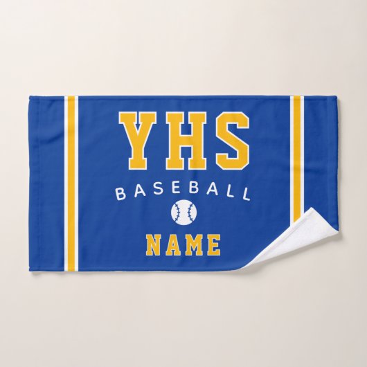 Baseball Icon, Custom Name & School, Team Gift ハンドタオル (ハンドタオル)