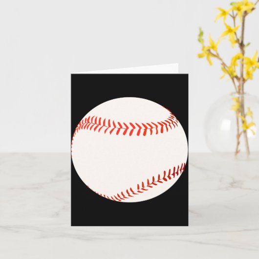 Baseball Illustration カード (黄色い花)