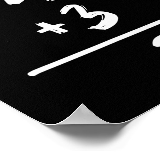 Baseball Inspired Math 6 4 3 2 Double Play Softbal ポスター (角)