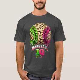 Baseball IQ Brain Drip Art Tシャツ
