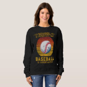 Baseball Is Importanter Than School Sunset Retro S スウェットシャツ (正面フル)