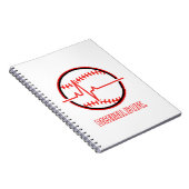 Baseball is Life Heartbeat Pulse Graphic ノートブック (右側)