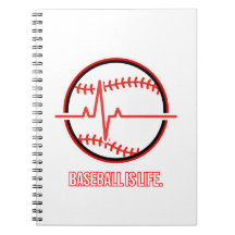 Baseball is Life Heartbeat Pulse Graphic