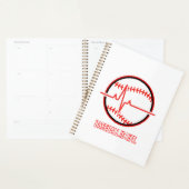 Baseball is Life Heartbeat Pulse Graphic プランナー手帳 (ディスプレー)