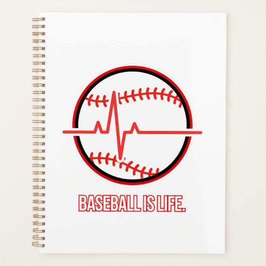 Baseball is Life Heartbeat Pulse Graphic プランナー手帳 (正面)