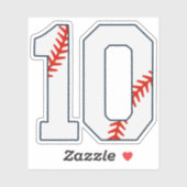 Baseball Jersey Number 10 シール (シート)