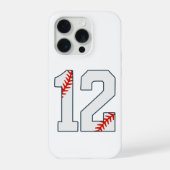 Baseball Jersey Number 12 iPhoneケース (裏面)