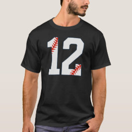 Baseball Jersey Number 12 Tシャツ