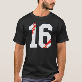 Baseball Jersey Number 16 Tシャツ