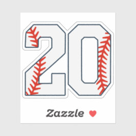 Baseball Jersey Number 20 シール