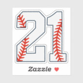 Baseball Jersey Number 21 シール (シート)