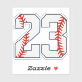 Baseball Jersey Number 23 シール (シート)