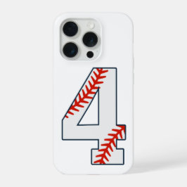 Baseball Jersey Number 4 iPhone 15 Proケース