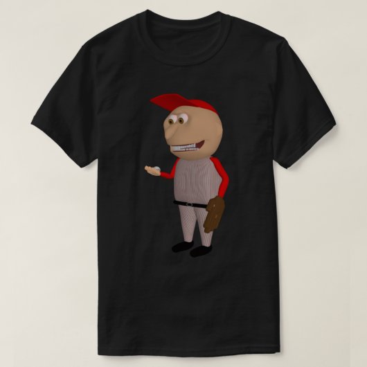 Baseball Johnny (Red Fielder) T-shirt Tシャツ (デザイン正面)