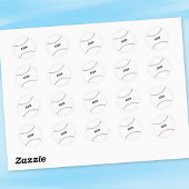 Baseball Kid Personalized Round Sticker ラウンドシール