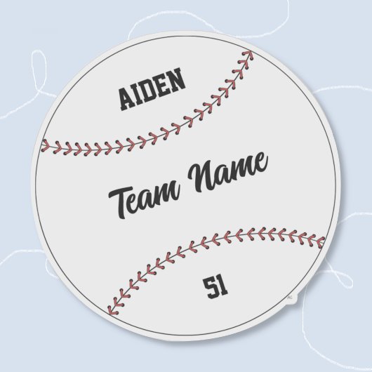 Baseball Kid Team Name Number Vinyl Sticker シール