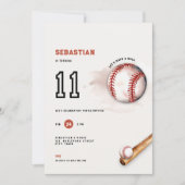 Baseball Kids Party 11th Birthday Invitation 招待状 (正面)
