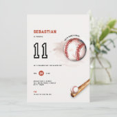 Baseball Kids Party 11th Birthday Invitation 招待状 (スタンド正面)