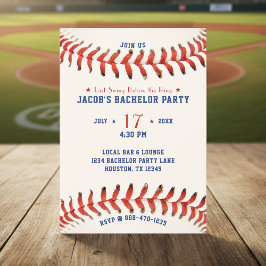 Baseball Last Swing Before the Ring Bachelor Party 招待状