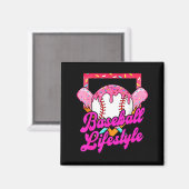 Baseball Life Lifestyle Home Plate Ice Cream Drip  マグネット (正面/裏面)